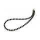 Onyx Necklace - Black Rondelle And Round Beads with Silver Spacers